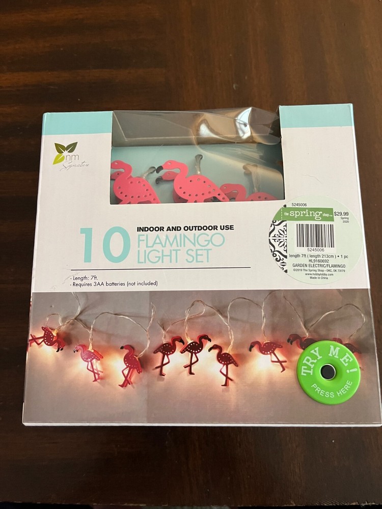Flamingo Light Set Indoor and Outdoor Use 7ft.