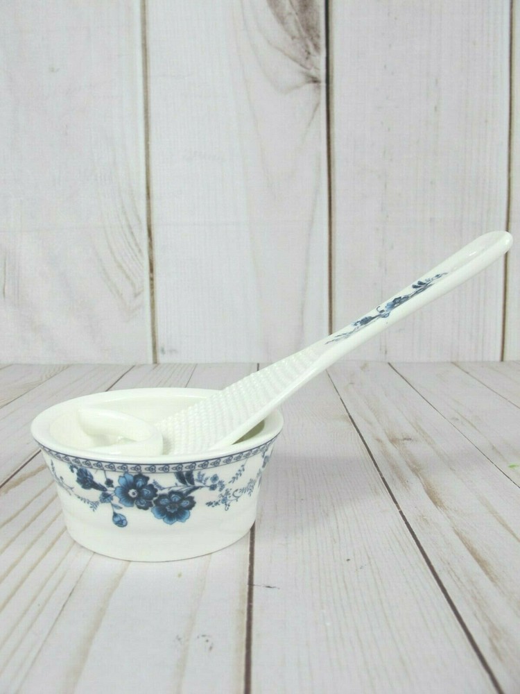 Ceramic Rice Scoop and Holder Kitchen Art ~ NEW