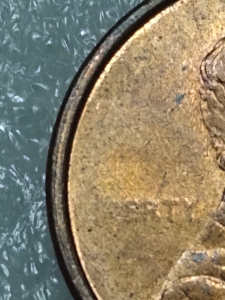 2000 Penny struck through massive grease, date, Cracked Die Error etc.