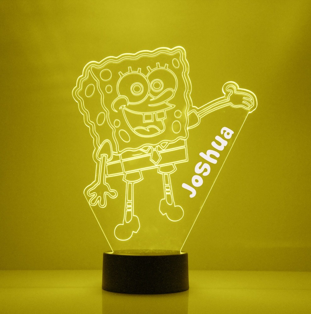Sponge Bob Personalized FREE Pony LED Night Light Lamp with Remote Control