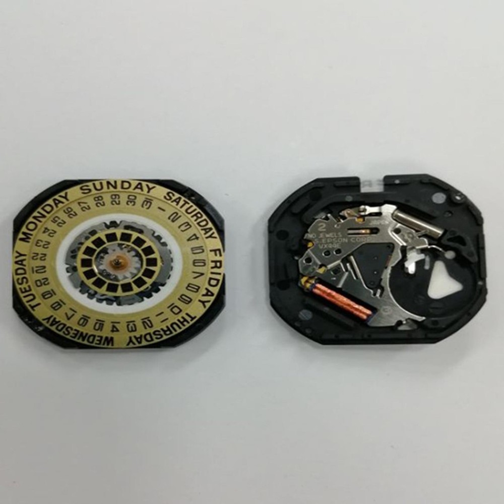 3 Hands With Date & Day Quartz Watch Replacement Movement For VX44E 11½ ‴ c