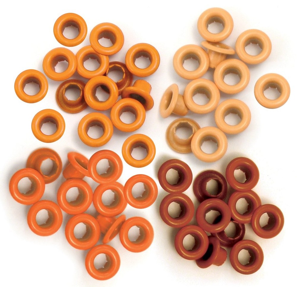 We R Eyelets Standard 60/Pkg-Orange Small, Orange