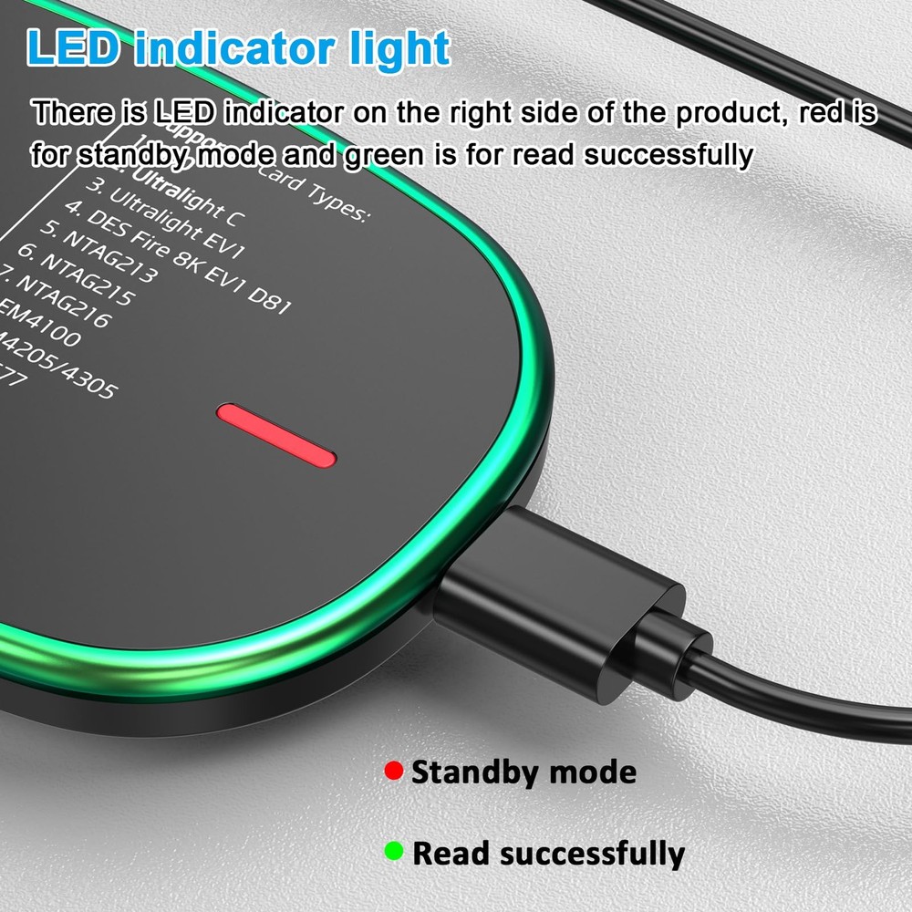 Symcode RFID Reader Writer 125KHz/13.56Mhz Dual Frequency Reads ID IC Card Reade