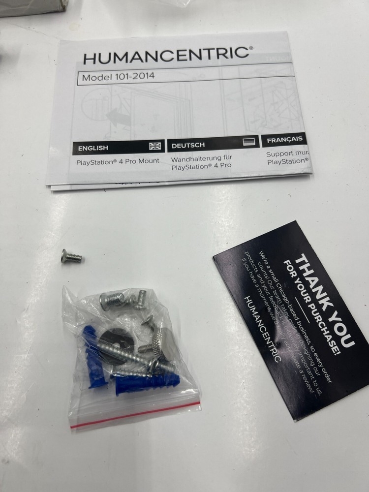 HumanCentric Universal Wall Mount Black Adjustable Mount for Cable Box DV PS4