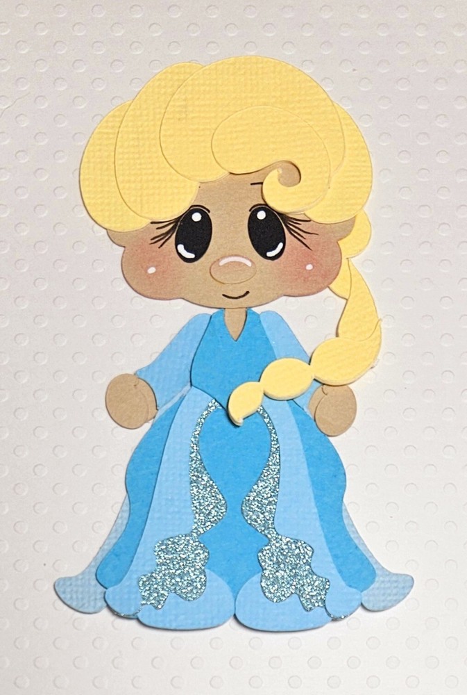 Elsa Frozen Inspired. Scrapbook, Card Making Paper Piecing