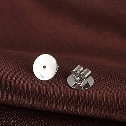 Large Earring Backs Replacement Locking Earring Backs for Studs 925 Sterling