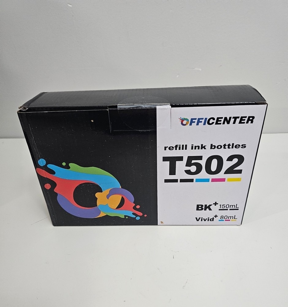 Combo 5 Bottle Pack OFFICENTER Refill Ink Bottles T502 generic for Epson EcoTank