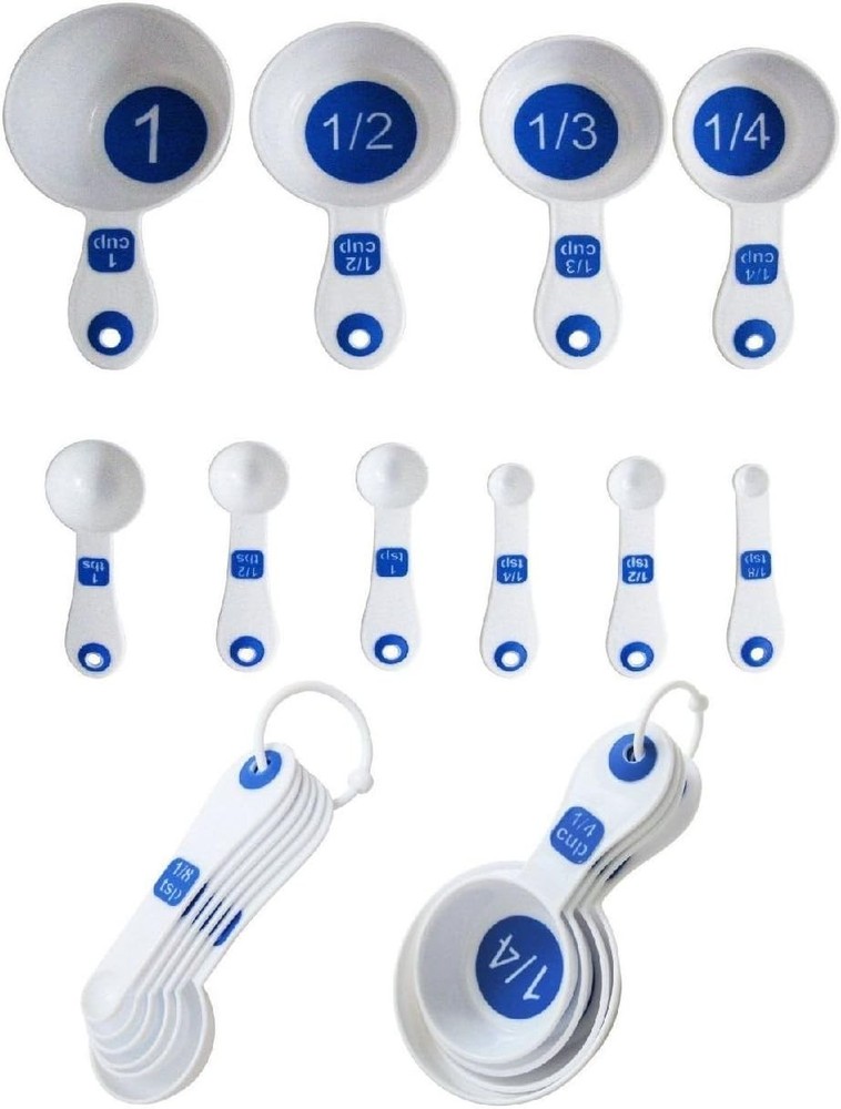 Piece Measuring Spoons and Measuring Cups