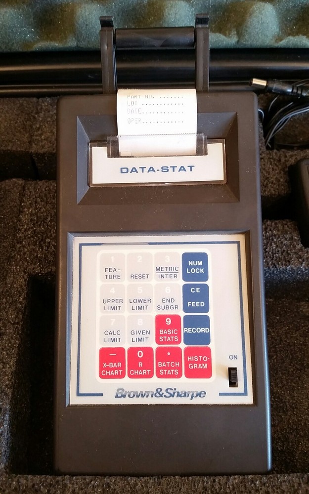 Brown & Sharpe 599-1201 Data Stat Smart Processor and Printer, w/ Box and Paper