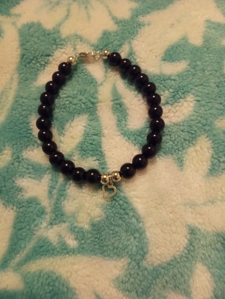 Handmade Beaded Glass Charm Bracelet