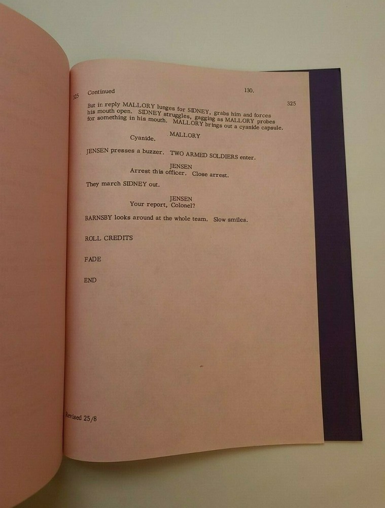 FORCE 10 FROM NAVARONE / Robin Chapman 1977 Screenplay, Harrison Ford WWII