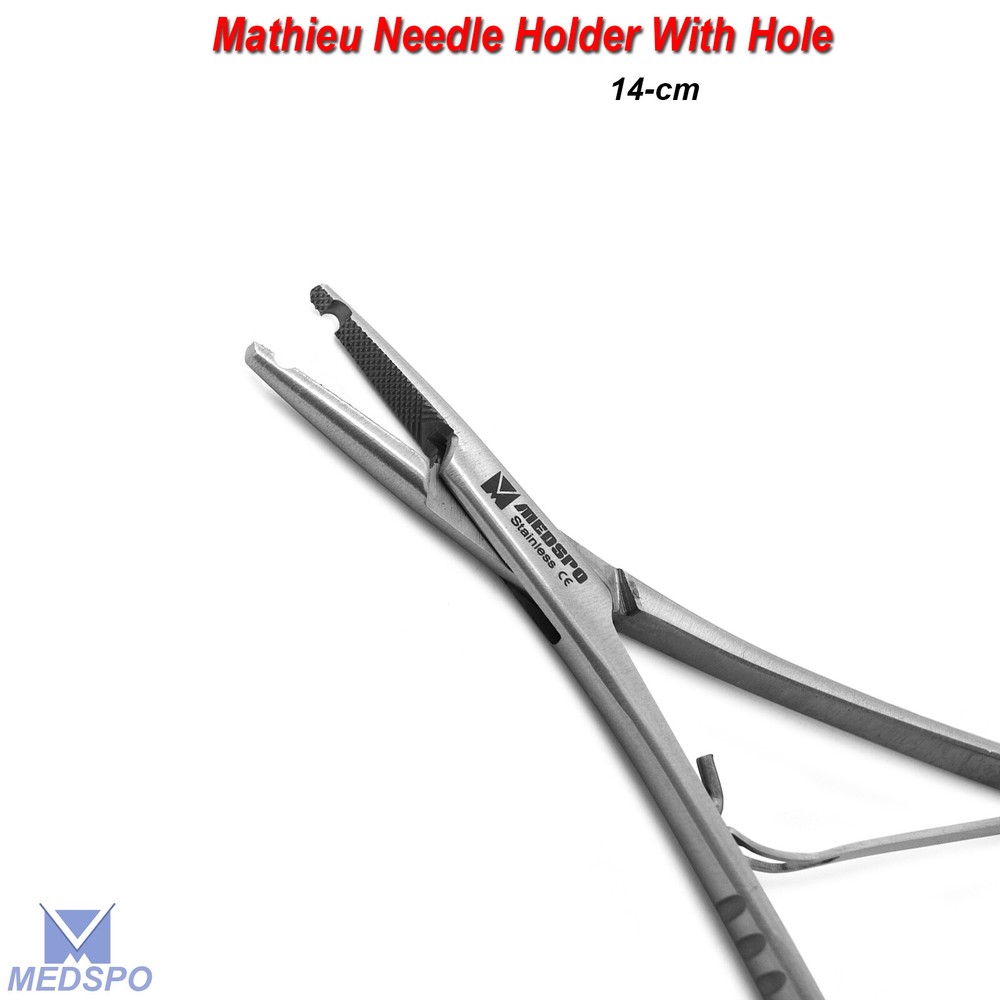 Orthodontic Mathieu Needle Holder With Hole Ligature Elastic Instruments CE