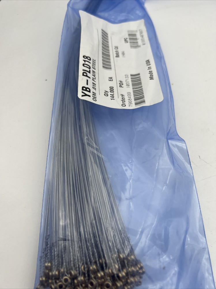 YB-PL018 Plain Steel Guitar Single String OEM .018 144 ct