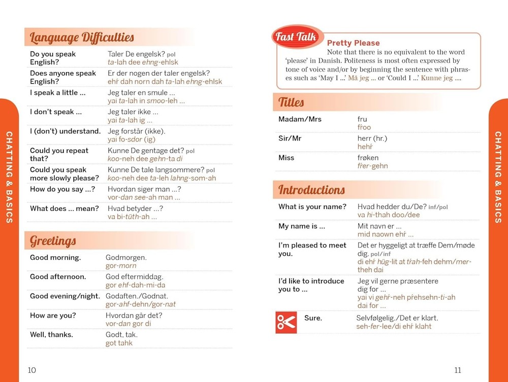Lonely Planet Fast Talk Danish (Phrasebook)