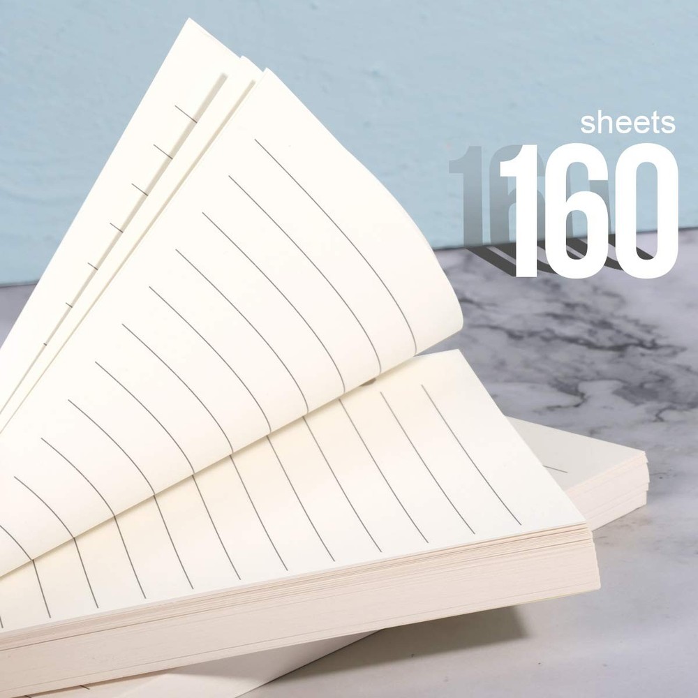 Refill Lined Paper, Leather Journal Refills Lined, 6-Holes Inserts (320 Pages...
