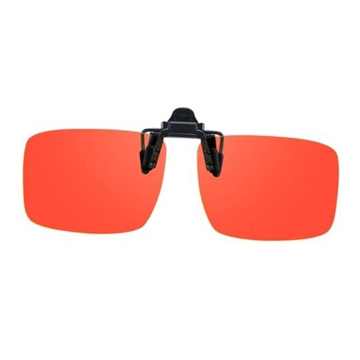 Trysee Rectangular Clip-On Flip-Up Blue Light 57 Millimeters C01 Orange