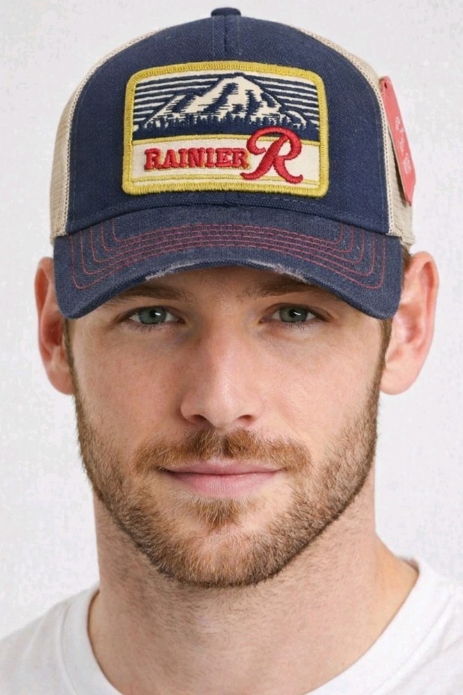 Rainier Beer Patch Trucker Mesh Hat New with Tags