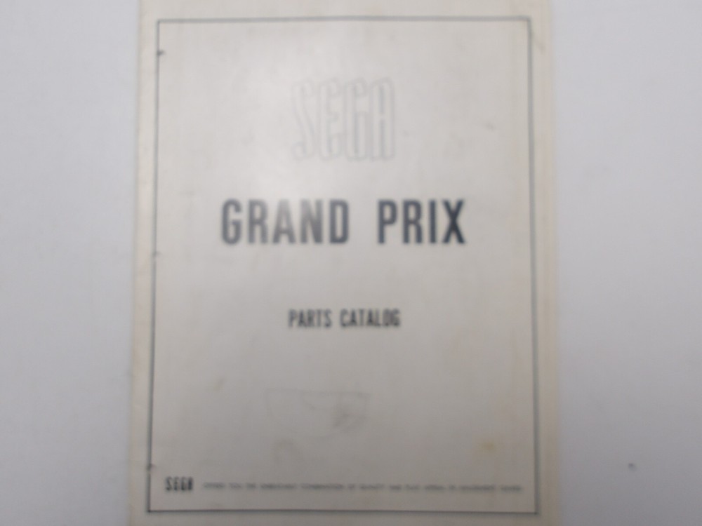 Sega: Grand Prix- Schematic & Parts Catalog Set
