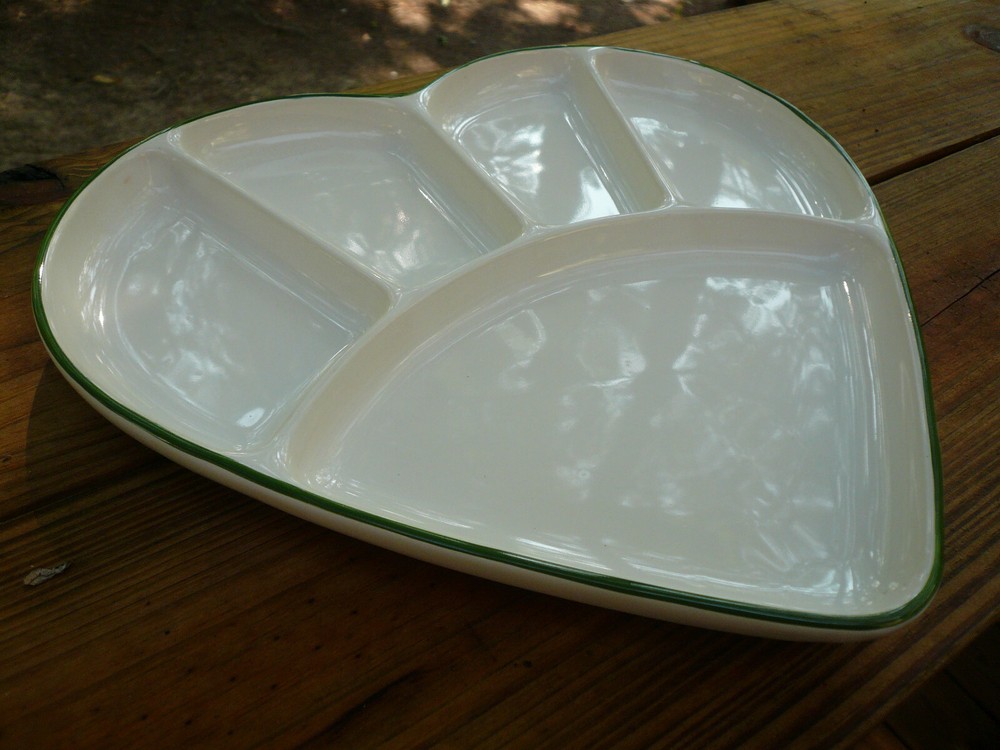 Weachtersbach Germany Heart Shaped Divided Candy Nut Dish