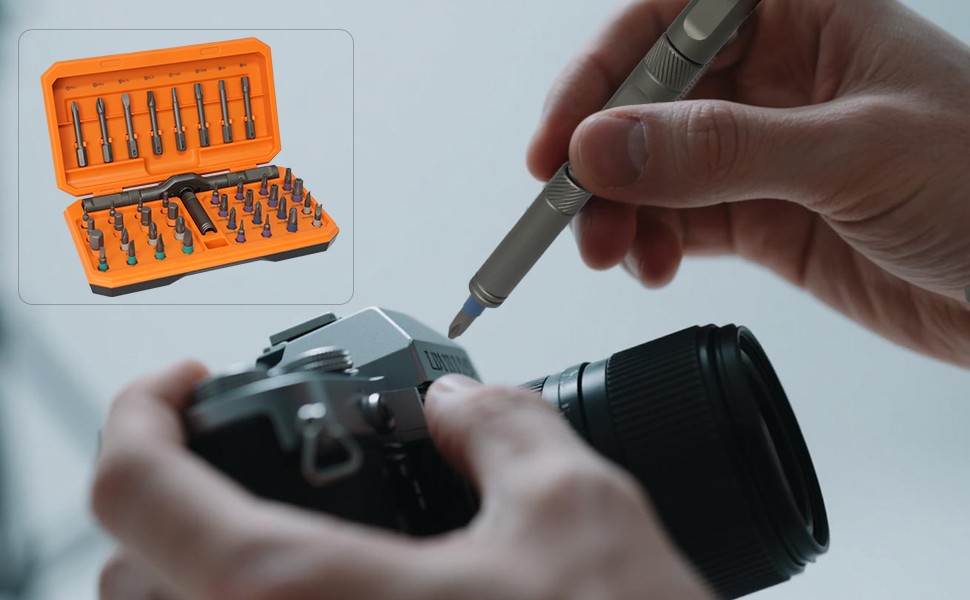 42piece T-Shaped Ratchet Screwdriver Kit with Detachable Handle & Storage Case