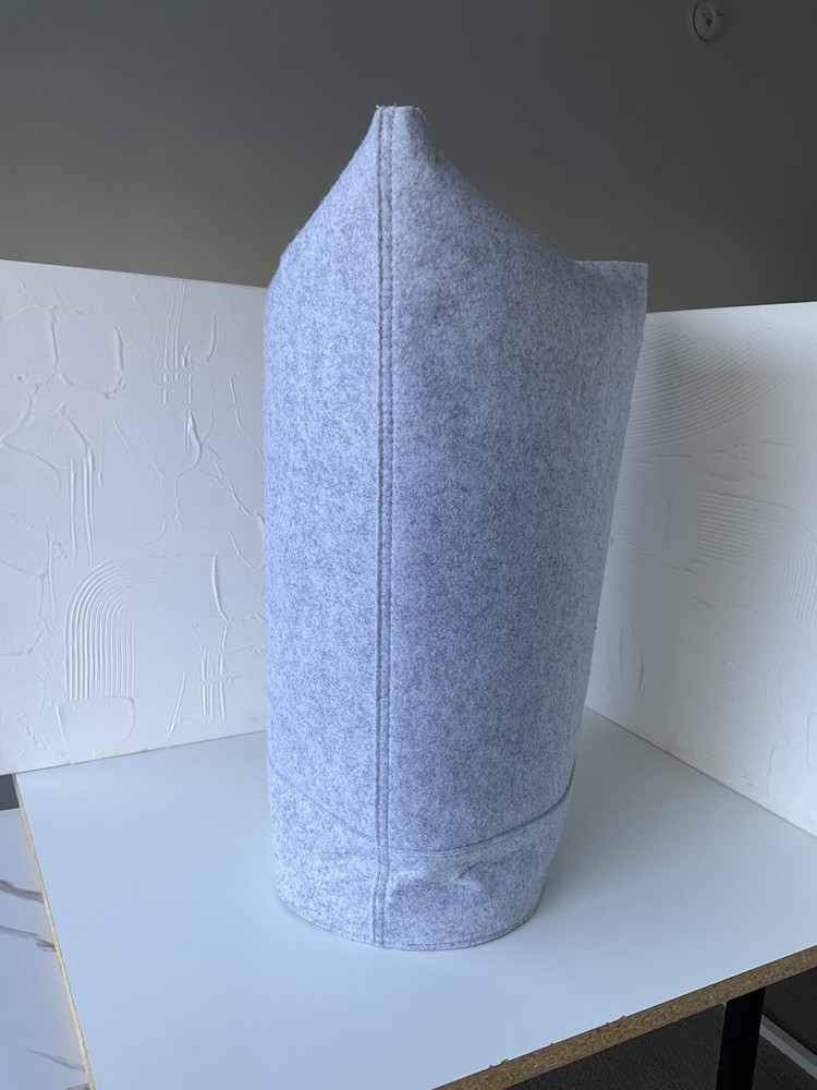Felt Laundry Hamper – Soft Grey & Ergonomic Design, Modern Minimalist