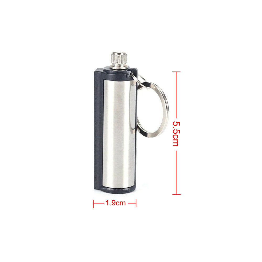 2Pcs Permanent Match Keychain Emergency Lighter Survival Tools Waterproof -