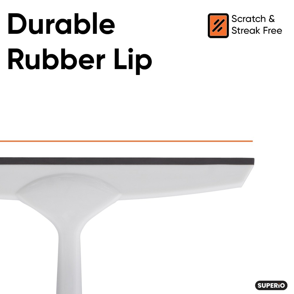 10" Grey Rubber Squeegee with Hanging Loop