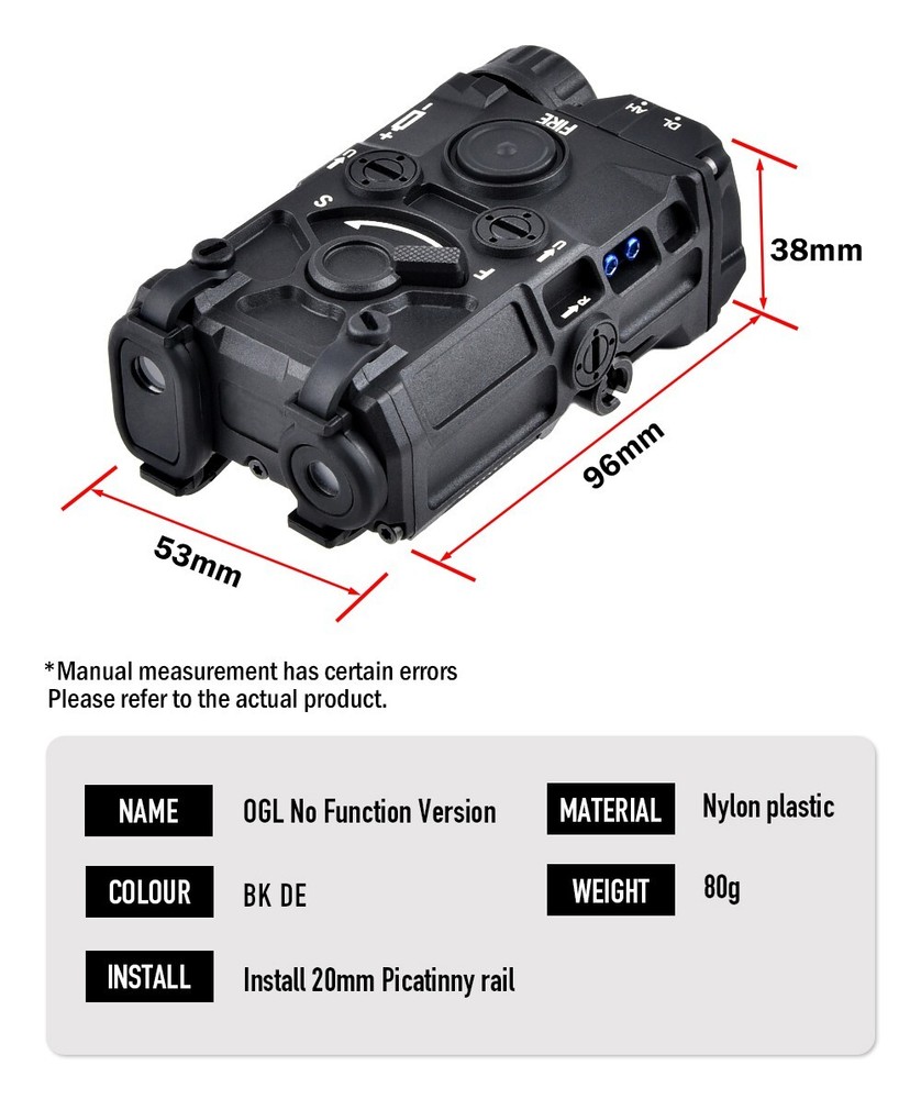 Tactical OGL Laser Sight - Non-Functional Virtual Model For Tactical Decoration