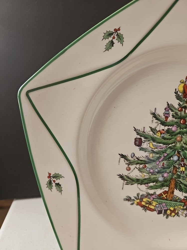 SPODE Christmas Tree Star Shaped 9" Serving Plate