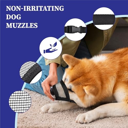 Dog Muzzle for Dogs – Soft Air Mesh Muzzle for Dog | Perfect for Barking Small