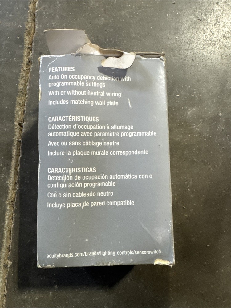 Occupancy Sensor Wall Switch WSX WH LED Passive Infrared Single Relay White