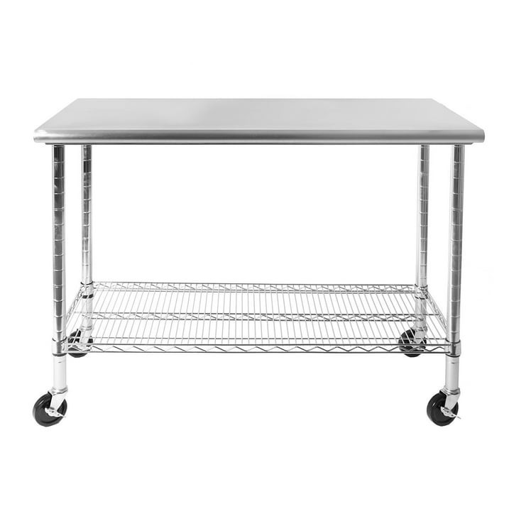 Member's Mark Work Table with 49" Stainless Steel Top