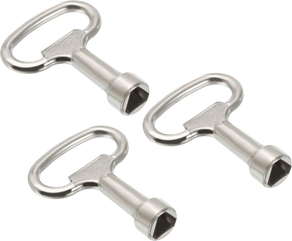 12.5x7mm Triangle Socket Spanner Key, 3 Pack Electrical Cabinet Gas Water Meter