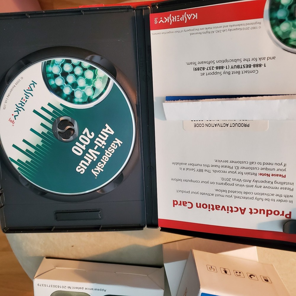 KASPERSKEY Lab Anti-Virus 2010 Protection PC Computer Security Software & Code