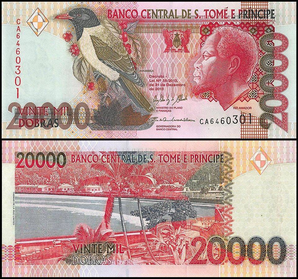St. Thomas & Prince 20000 Dobras, 2013, P-67e, UNC