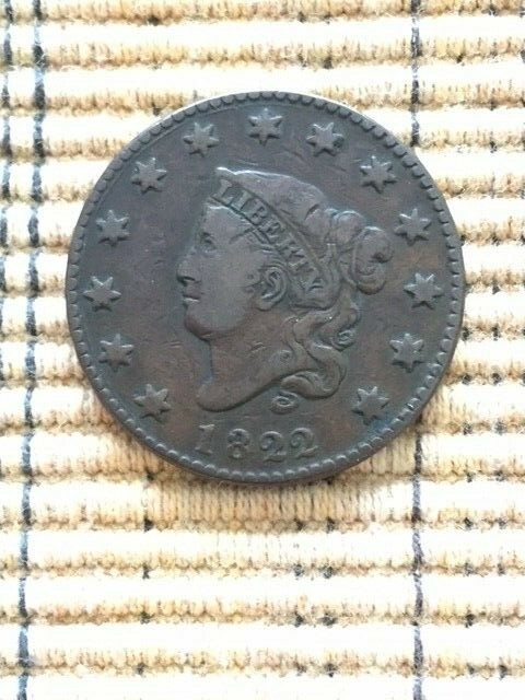 1822 CORONET HEAD LARGE CENT