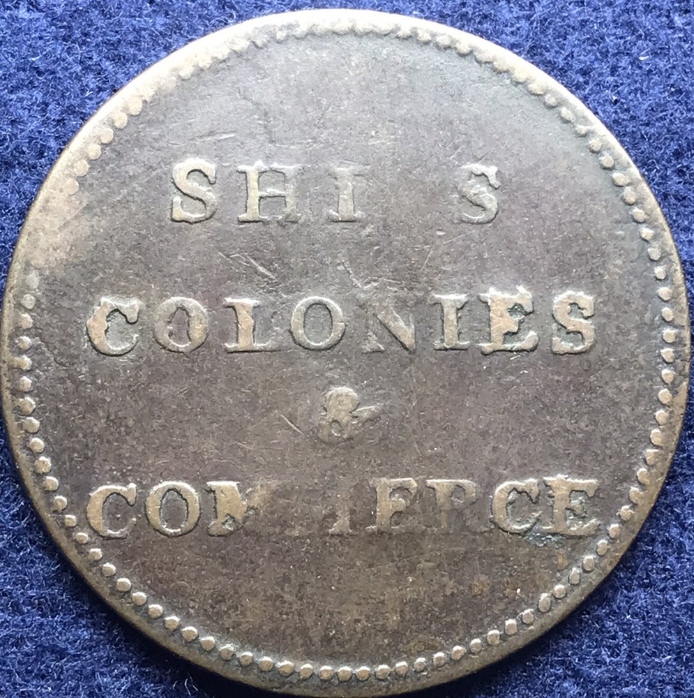 Lower Canada: ND Token LC-58A1, Ships Colonies & Commerce