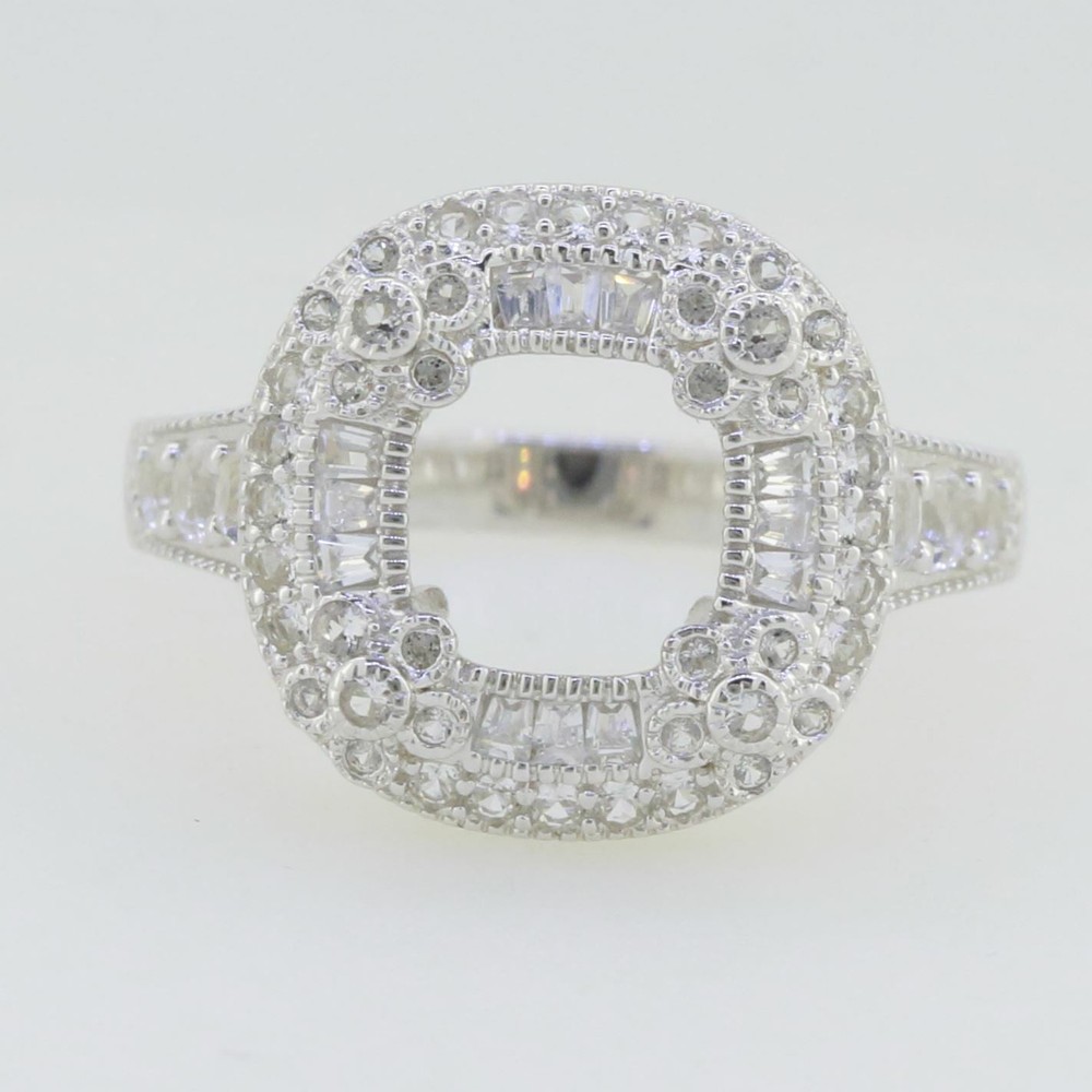 Sterling Silver Semi Mount Ring Setting Cushion CU 7X7mm