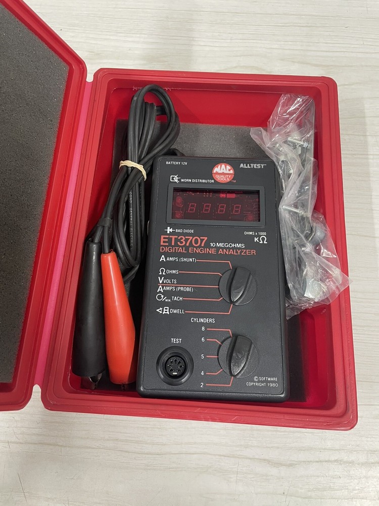 Mac Tool ET3707 Digital Engine Analyzer 10 Megohms Missing Test Lead- See Pics