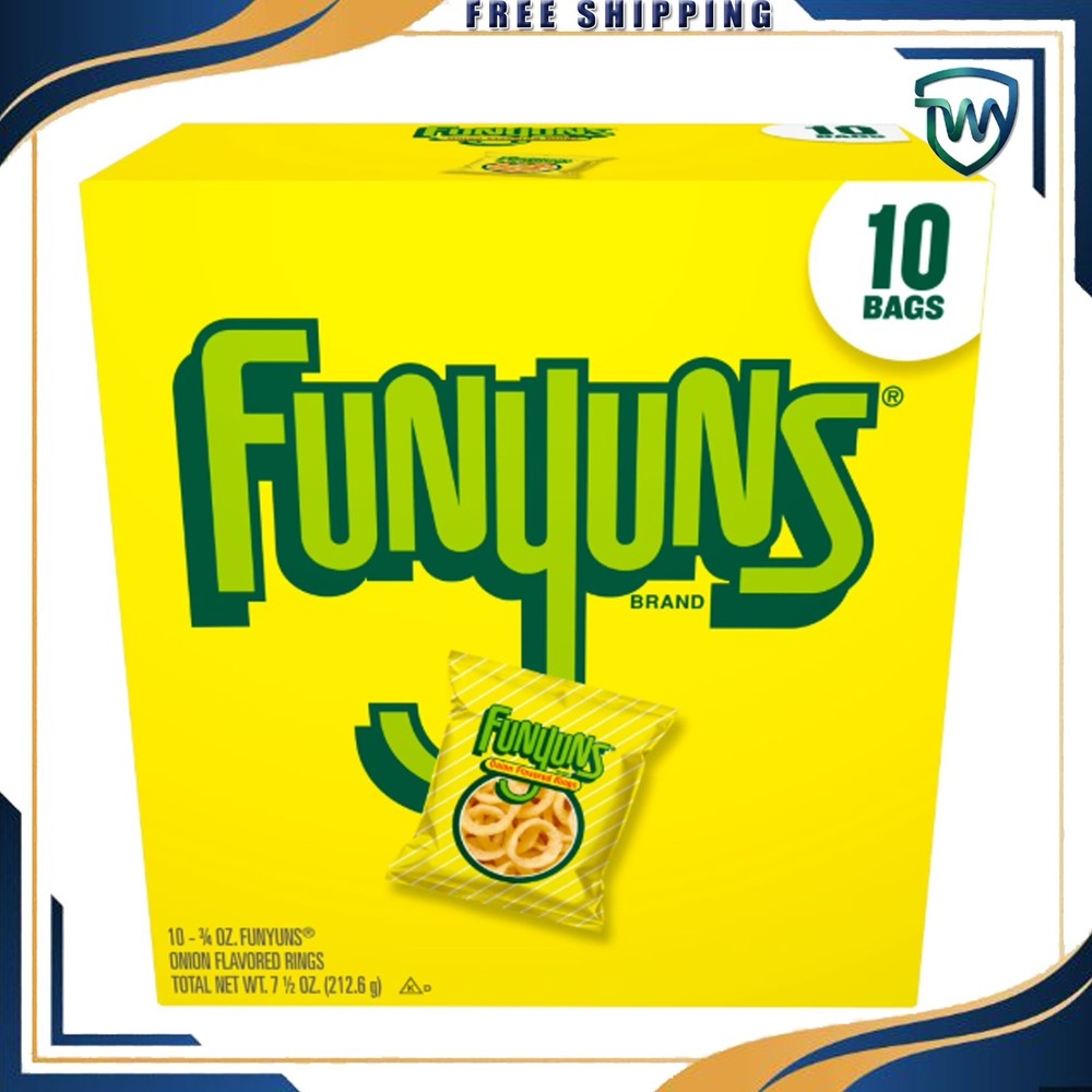 Funyuns Onion Ring Flavored Snack Chips, 10 Count Multipack - Free Shipping