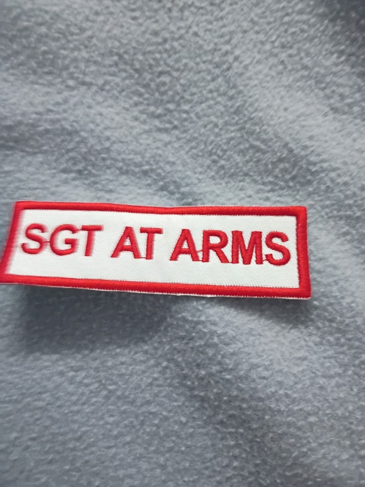 6 PC Red and White Front Vest Patched