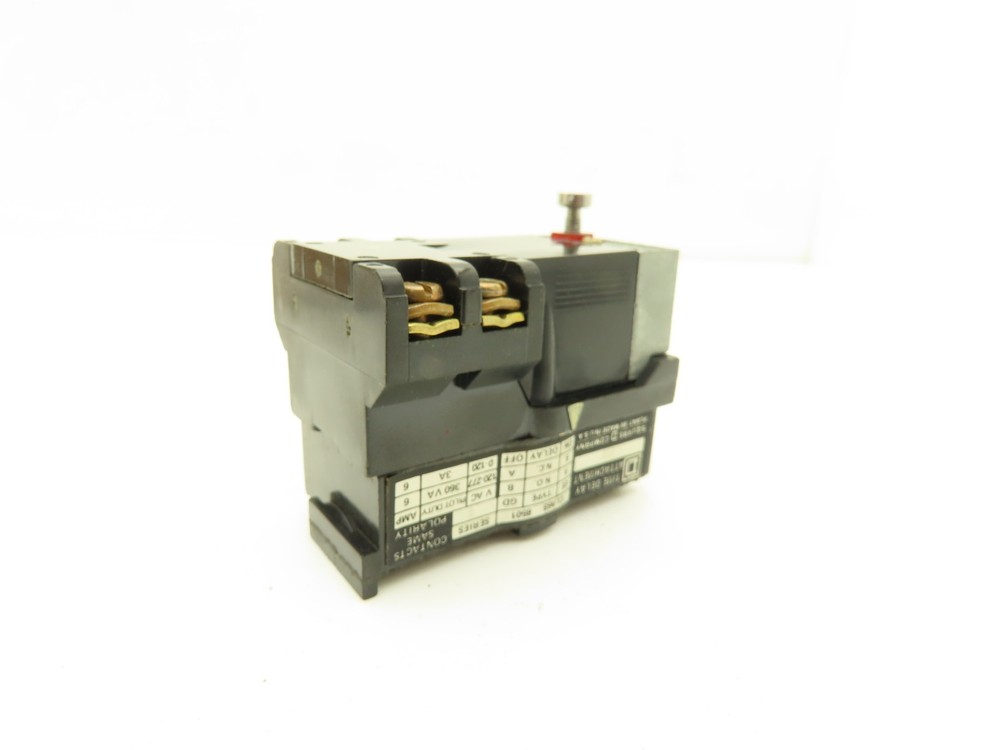 Square D 8501 AS Time Delay Attachment On-Delay 1NO 1NC
