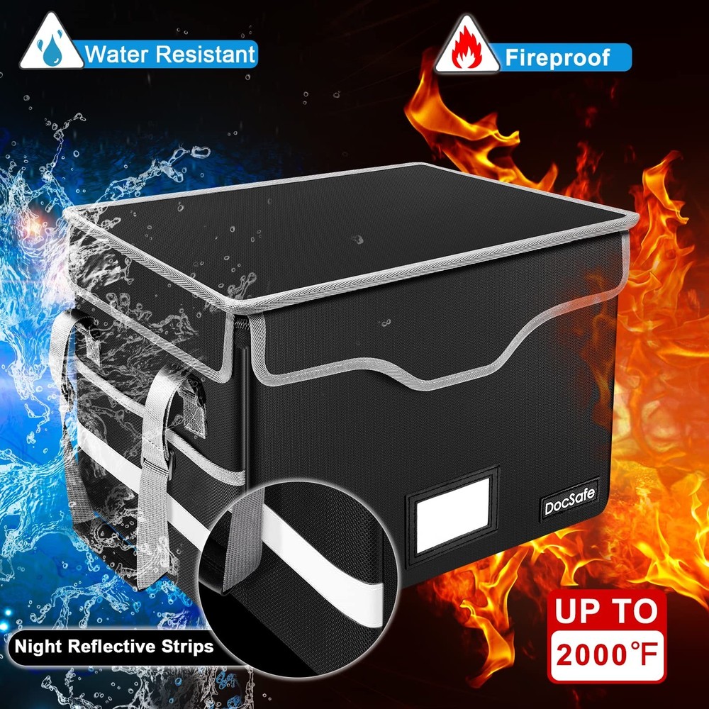 DocSafe Fireproof Document Box Set with Lock