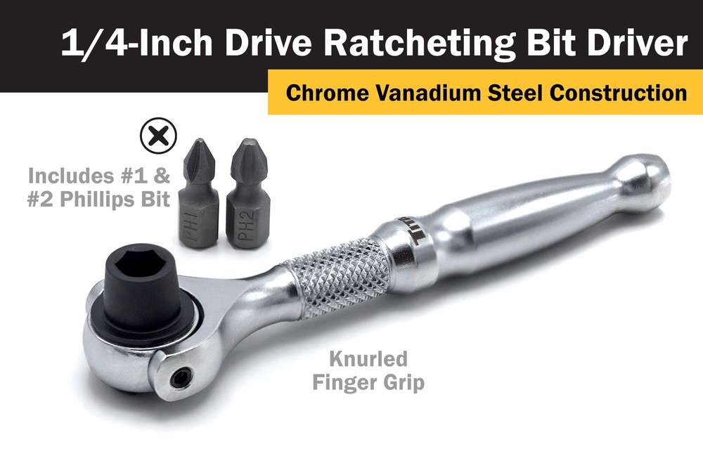 Swivel Micro Driver tool 1/4-Inch Drive 90-Tooth hardware tool