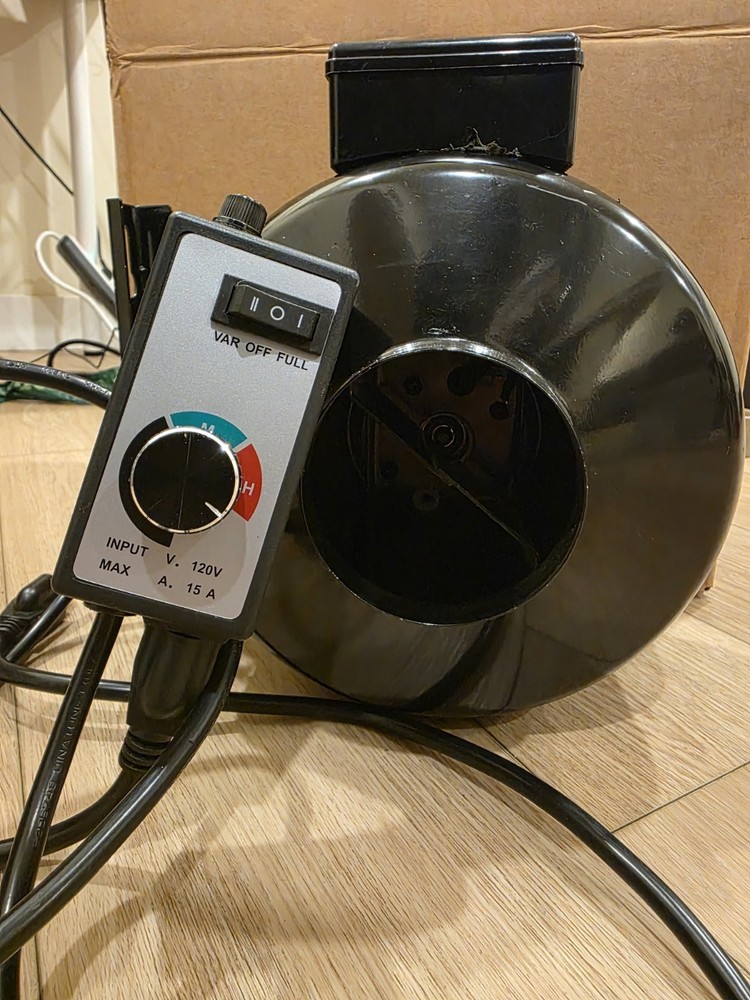 4" Inline Duct Fan with Speed Controller – 260 CFM