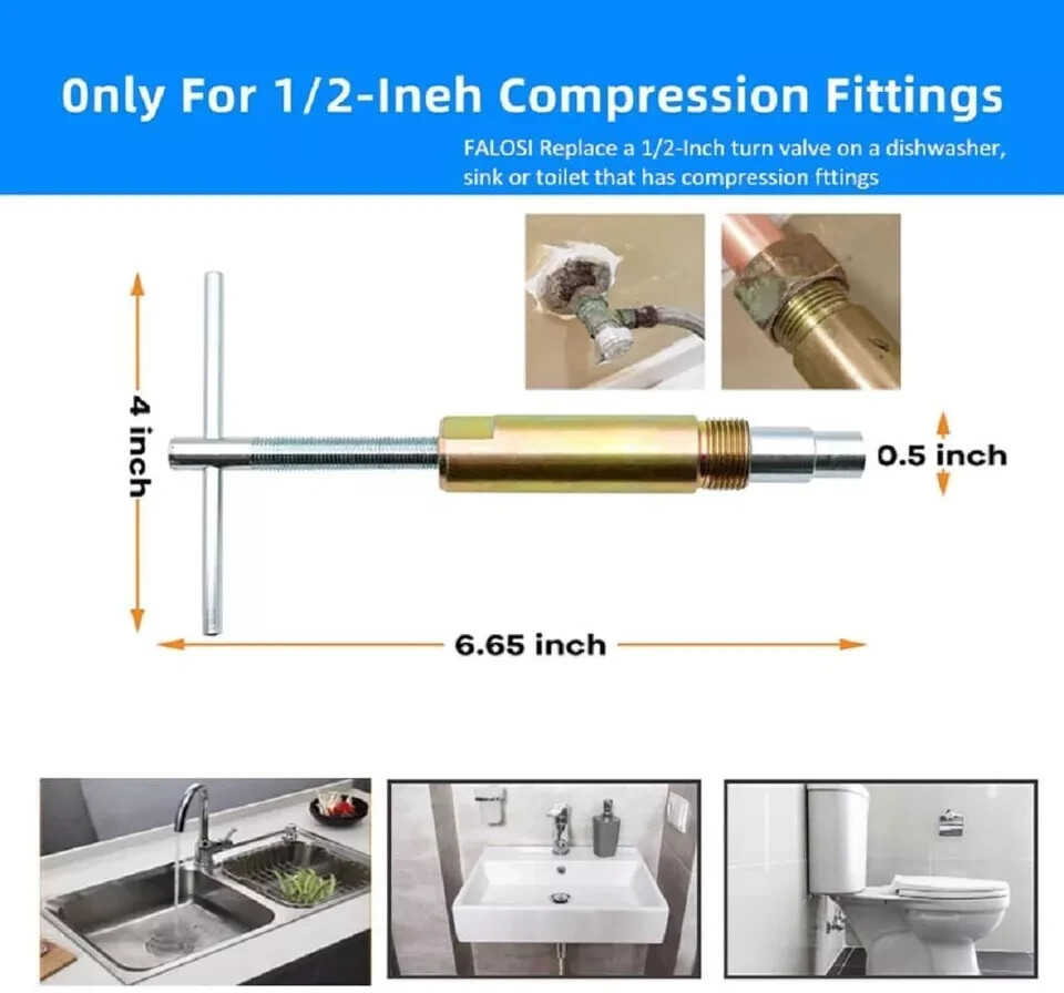 Plumbing Tools Compression Ring Removal Tool for Sleeve Puller Remover 1/2-Inc