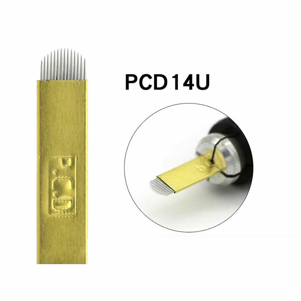 Microblading PCD 12 14 19 U Shape Needles Permanent Makeup Tattoo Eyebrow Blades