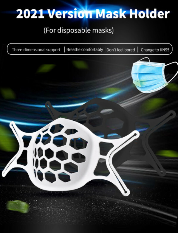 Bracket Face Mask 3D Inner Support Soft Silicone Holder Frame Upgraded 5/pk NEW