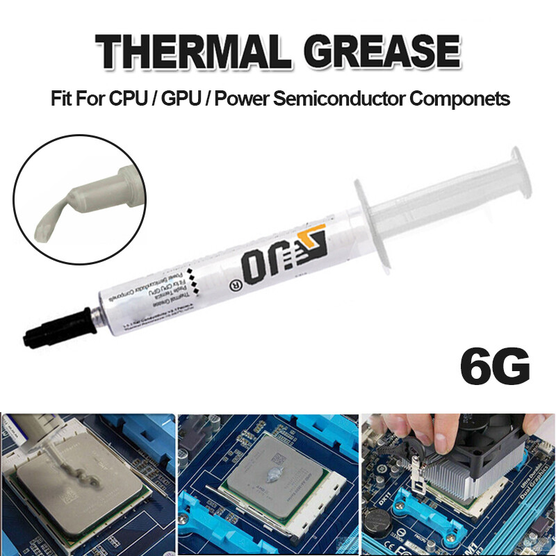 5X 6g GRAY COOLING Thermal Grease CPU GPU VGA LED Paste Compound In Syringe