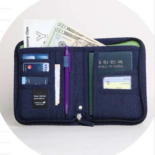 Multi-function Document Package Travel Passport Holder Multiple Card Wallet